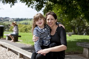 Maia with mum, Jillian in the park